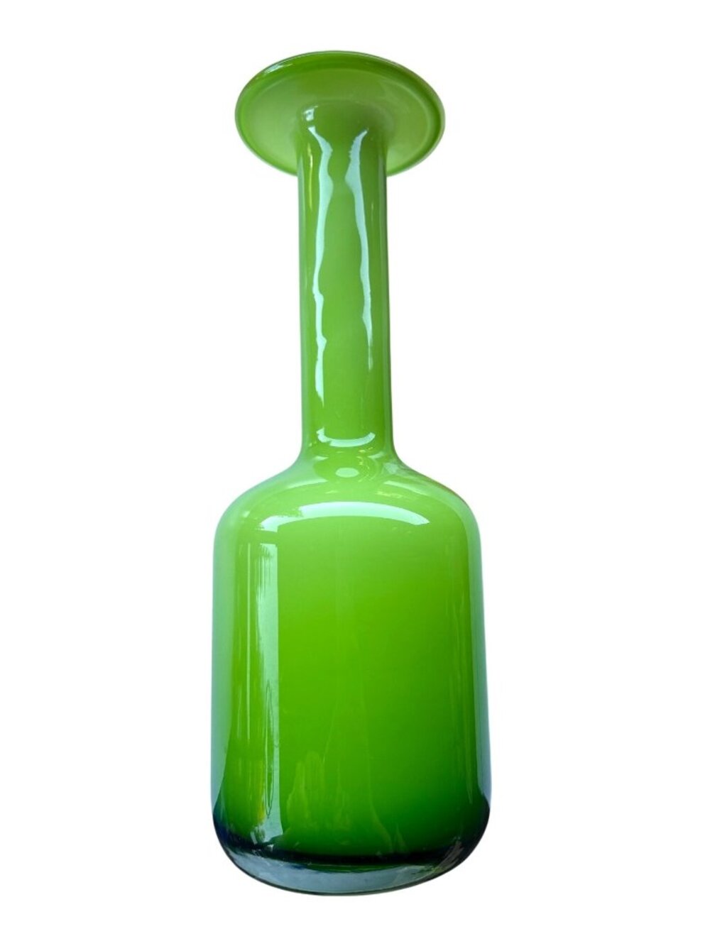 LSA International Green Hand-Blown Glass Vase 9.25" Tall Modern Design